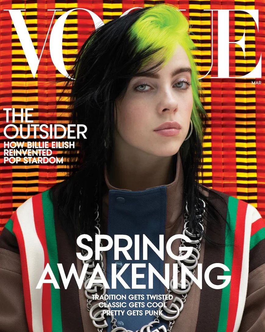 VOGUE USA magazine side cover  March 2020