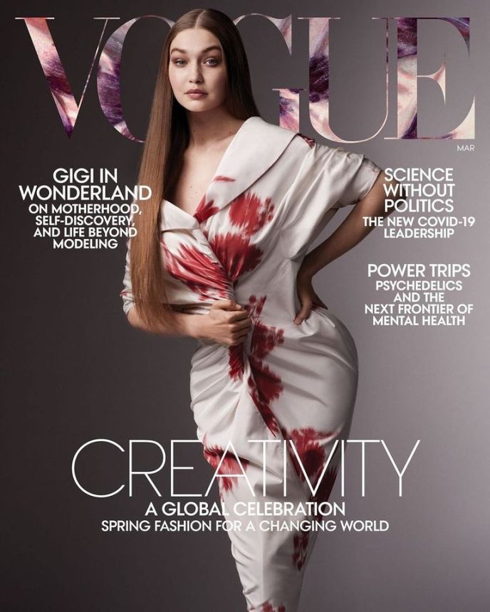 VOGUE USA magazine side cover  March 2021