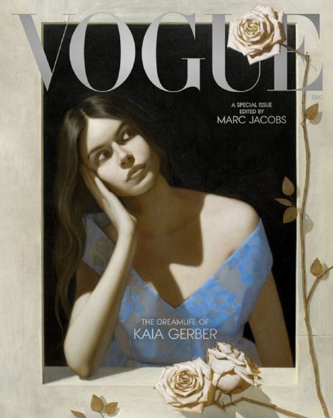 VOGUE USA magazine side cover  December 2024
