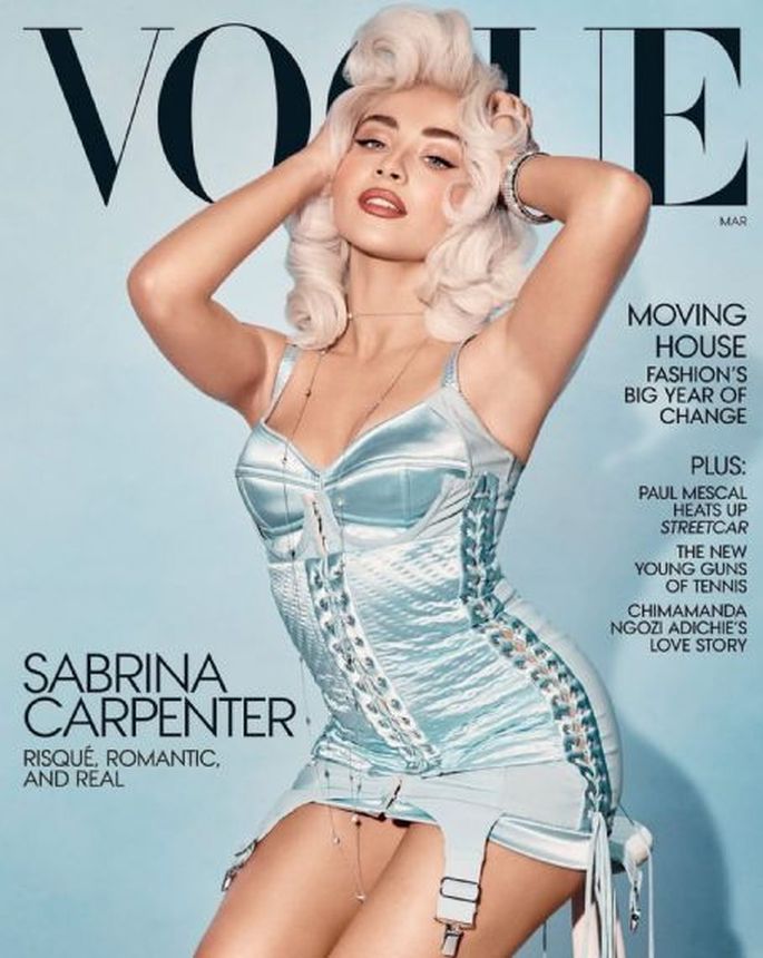 VOGUE USA magazine side cover  March 2025