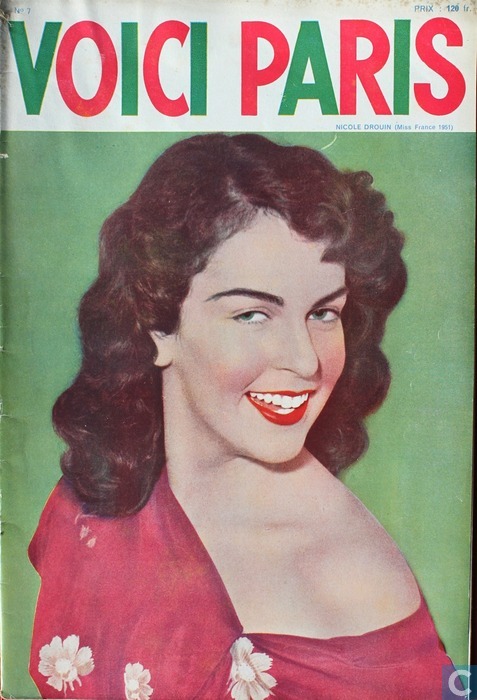 VOICI PARIS magazine side cover Issue 7  1952