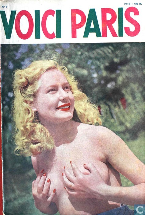 VOICI PARIS magazine side cover Issue 8  1952
