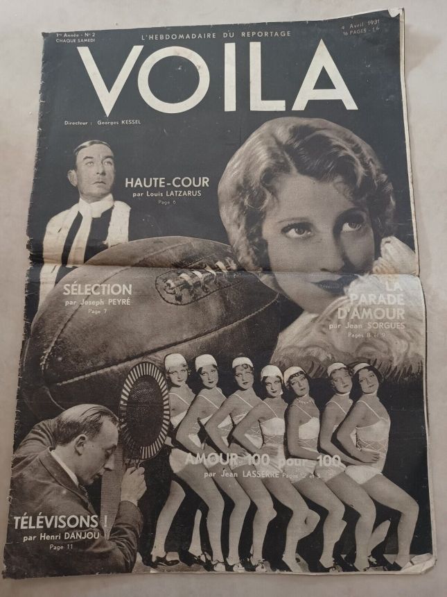 VOILA magazine side cover Issue 2 9 April 1931