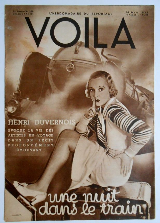VOILA magazine side cover Issue 208 16 March 1935