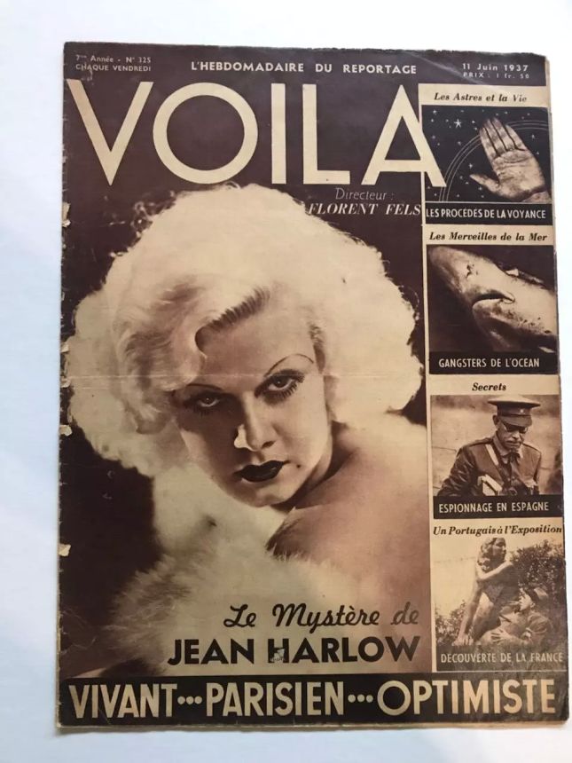 VOILA magazine side cover Issue 325 11 June 1937