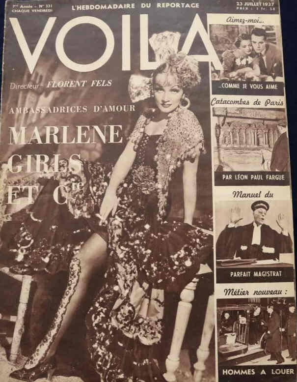 VOILA magazine side cover 23 July 1937