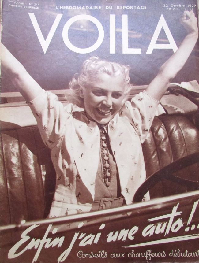 VOILA magazine side cover Issue 344 22 October 1937