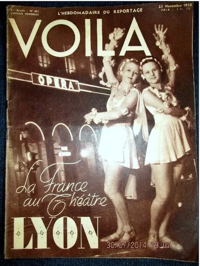 VOILA magazine side cover Issue 401 25 November 1938