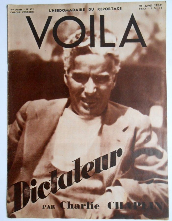 VOILA magazine side cover Issue 422 21 April 1939