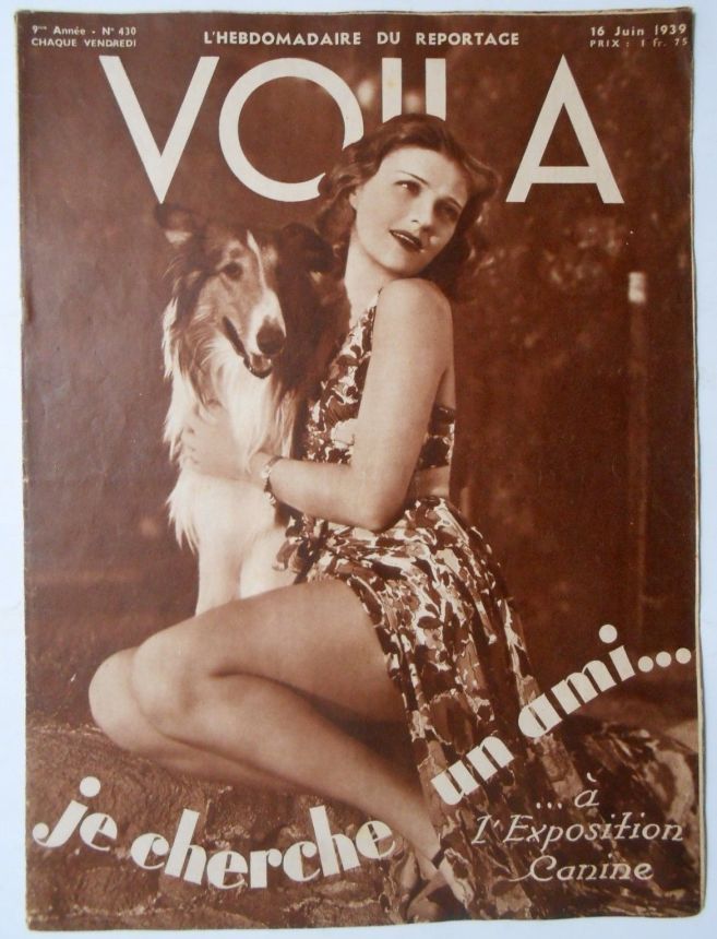 VOILA magazine side cover Issue 430 16 June 1939