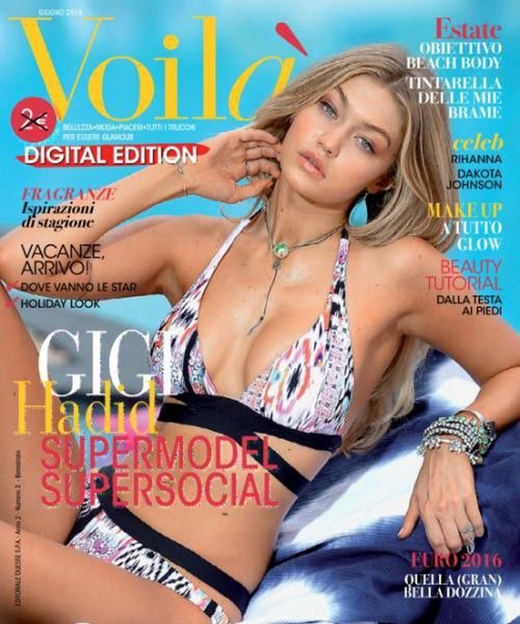VOILA (ITALY) magazine side cover  June 2016