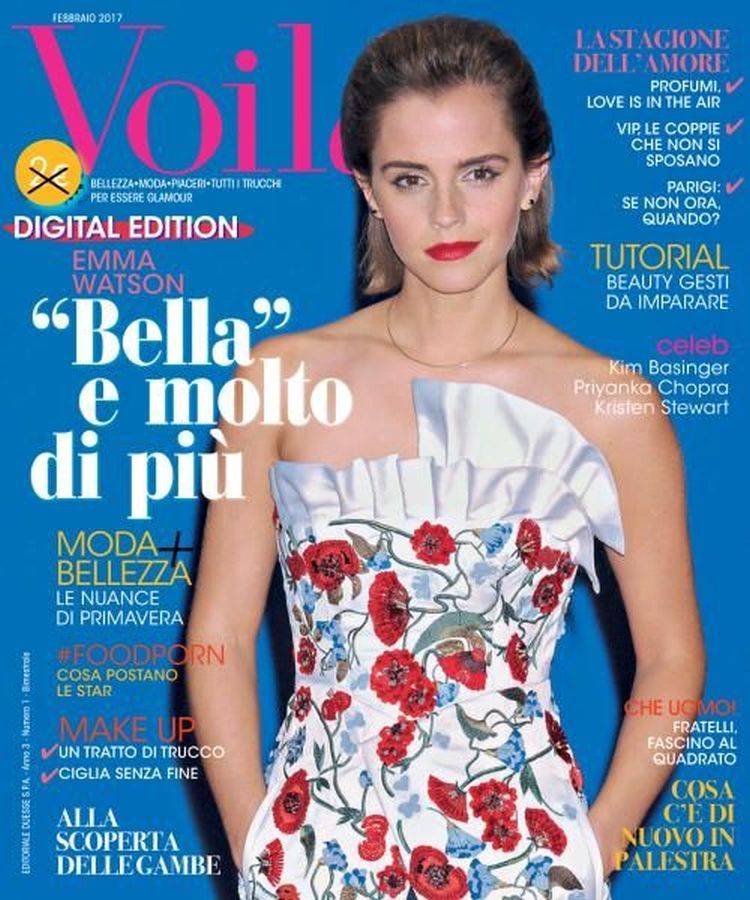 VOILA (ITALY) magazine side cover  February 2017