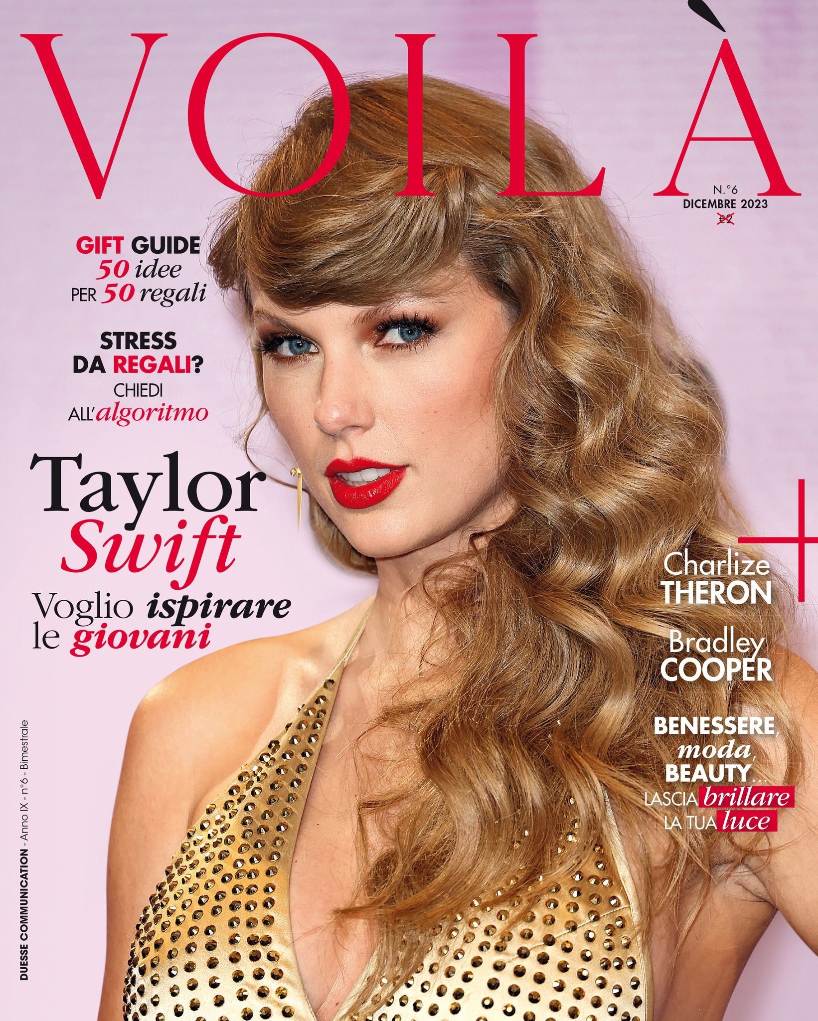VOILA (ITALY) magazine side cover  December 2023