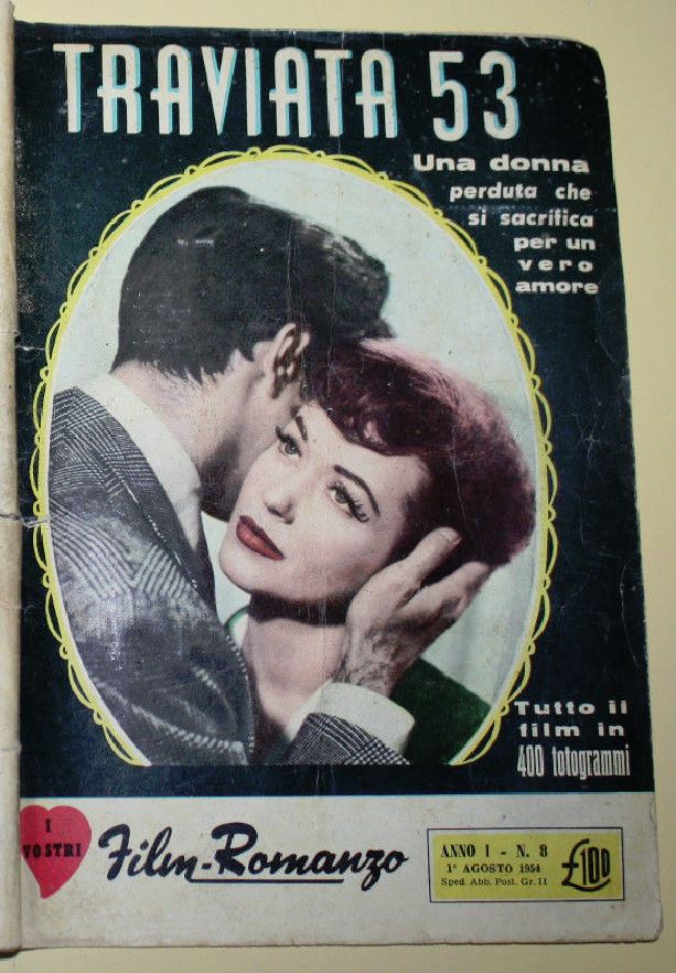 I VOSTRI FILM-ROMANZO magazine side cover Issue 8 1 August 1954