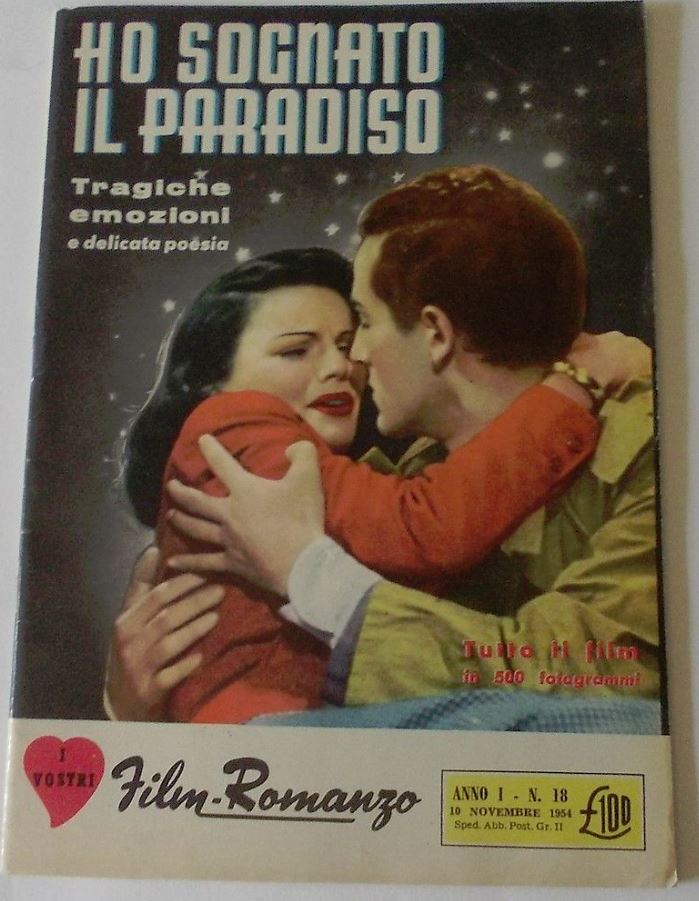 I VOSTRI FILM-ROMANZO magazine side cover Issue 18 10 November 1954