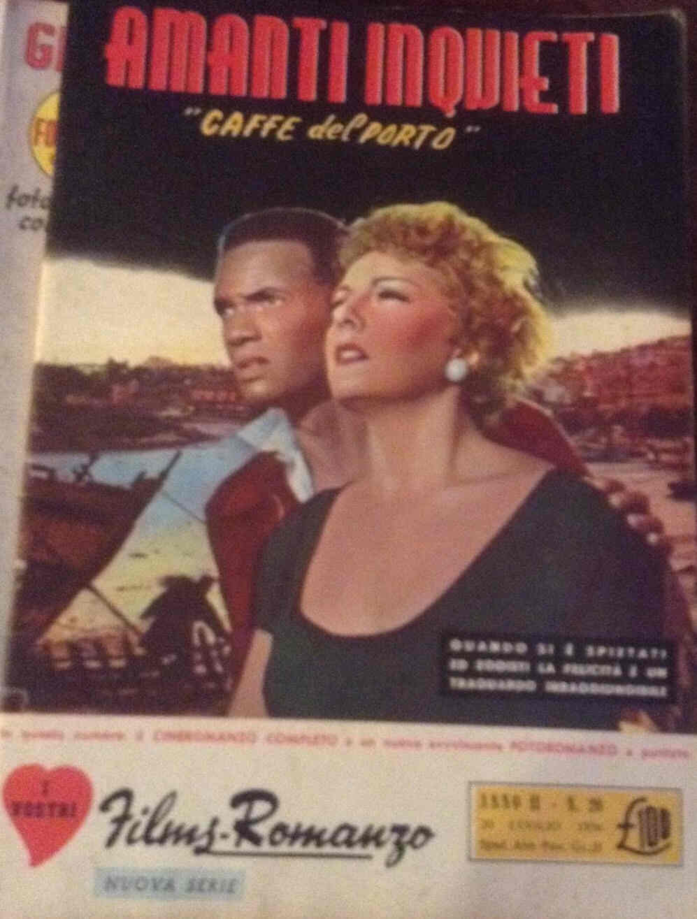I VOSTRI FILM-ROMANZO magazine side cover Issue 20 20 July 1956