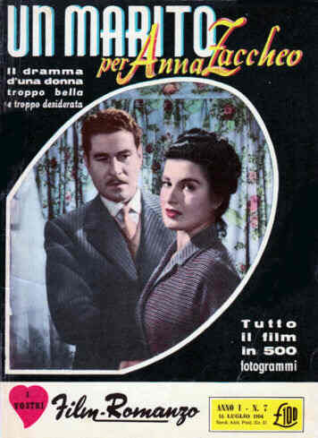 I VOSTRI FILM-ROMANZO magazine side cover Issue 7 15 July 1954