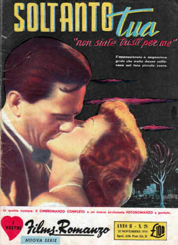 I VOSTRI FILM-ROMANZO magazine side cover Issue 28 20 November 1956