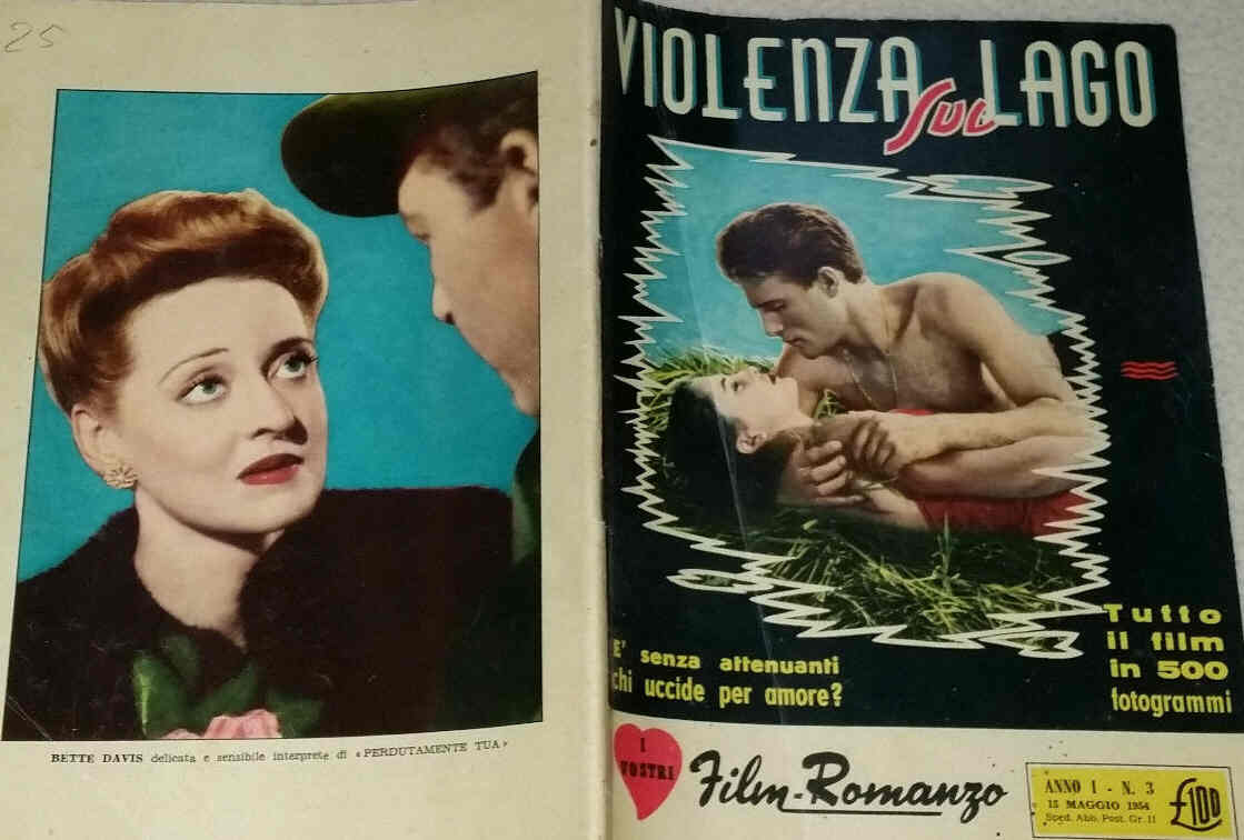 I VOSTRI FILM-ROMANZO magazine side cover Issue 3 15 May 1954