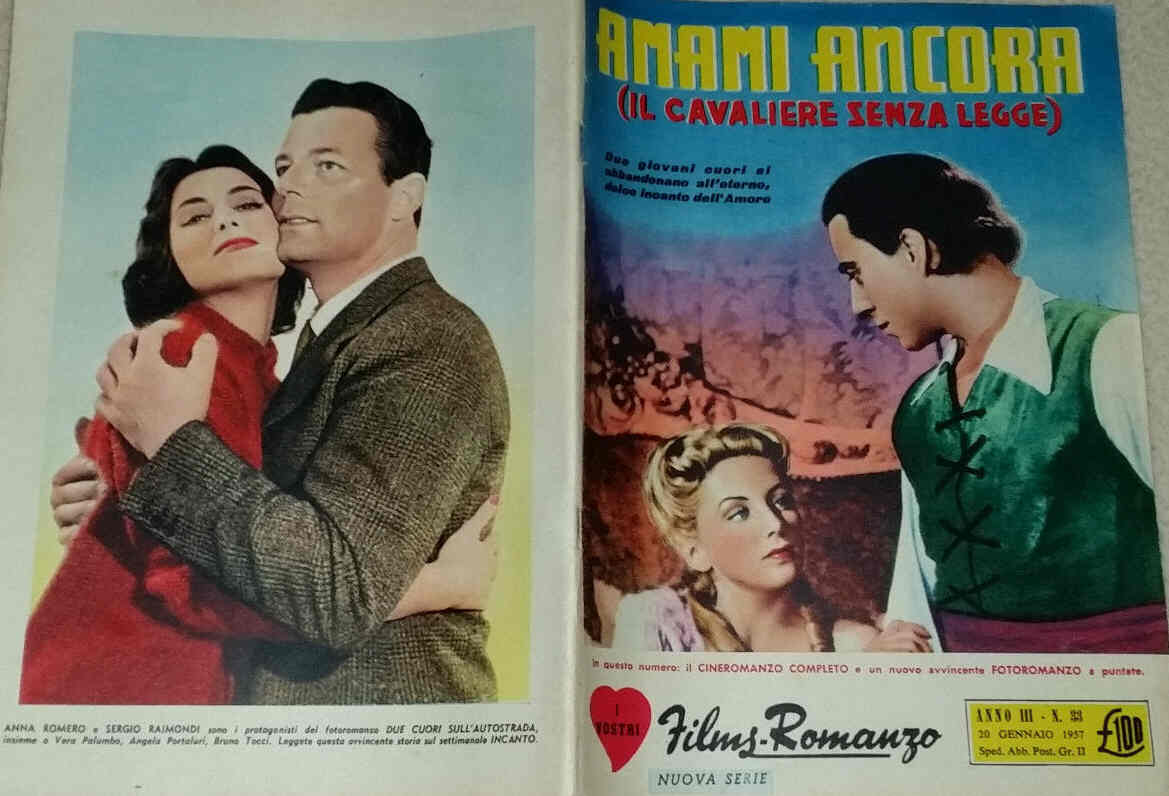 I VOSTRI FILM-ROMANZO magazine side cover Issue 33 20 January 1957