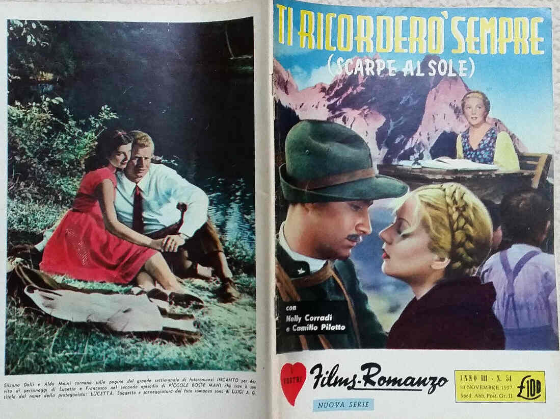 I VOSTRI FILM-ROMANZO magazine side cover Issue 54 10 November 1957