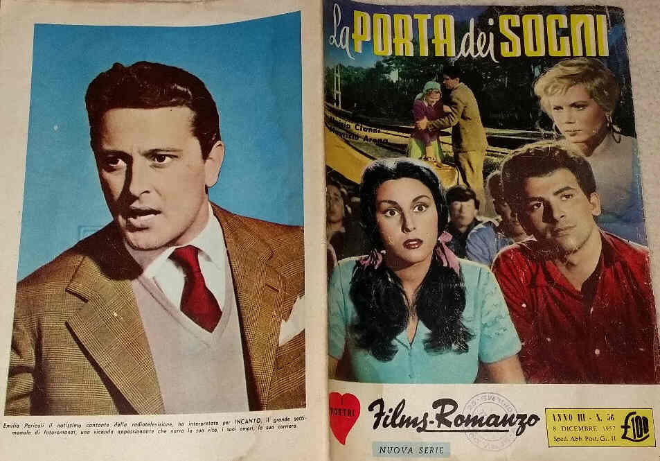 I VOSTRI FILM-ROMANZO magazine side cover Issue 56 8 December 1957