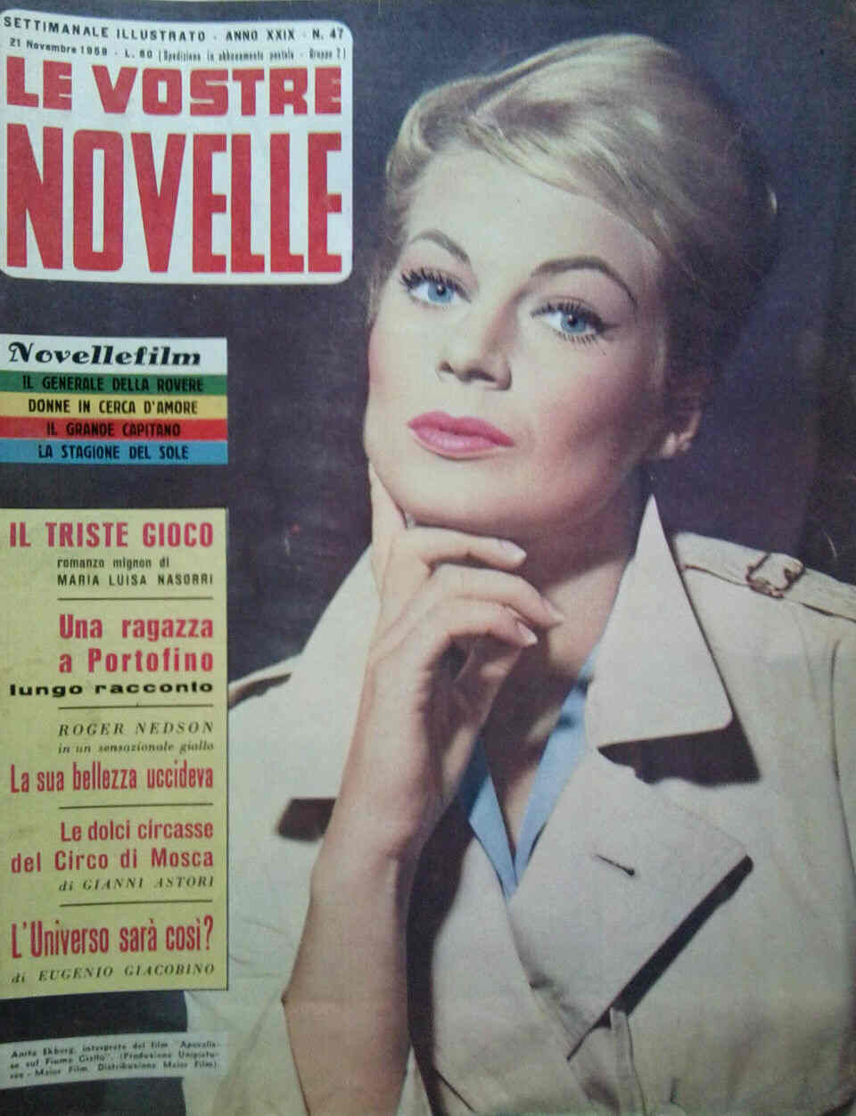 VOSTRE NOVELLE | LE magazine side cover Issue 47 21 November 1959