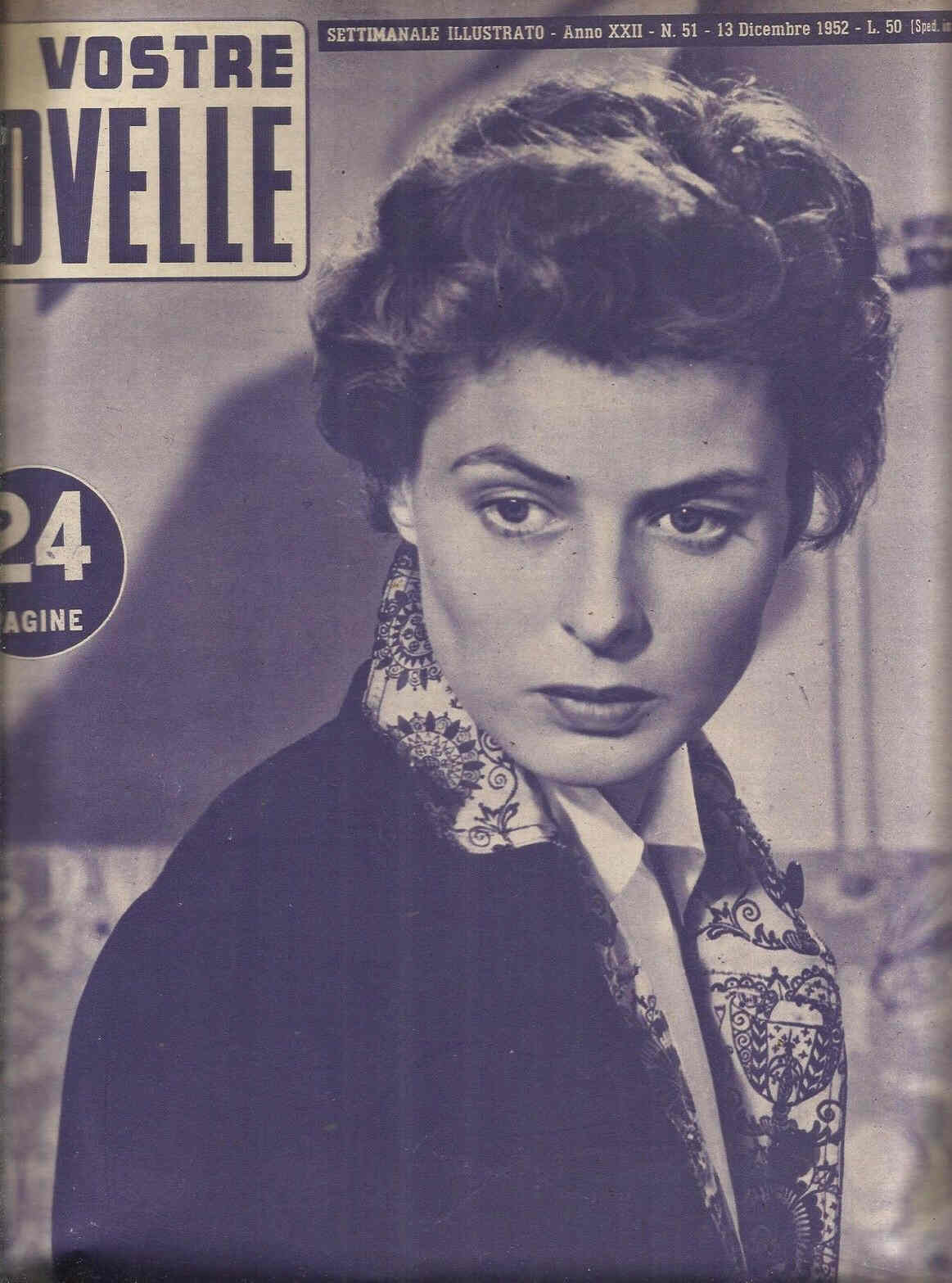 VOSTRE NOVELLE | LE magazine side cover Issue 51 13 December 1952