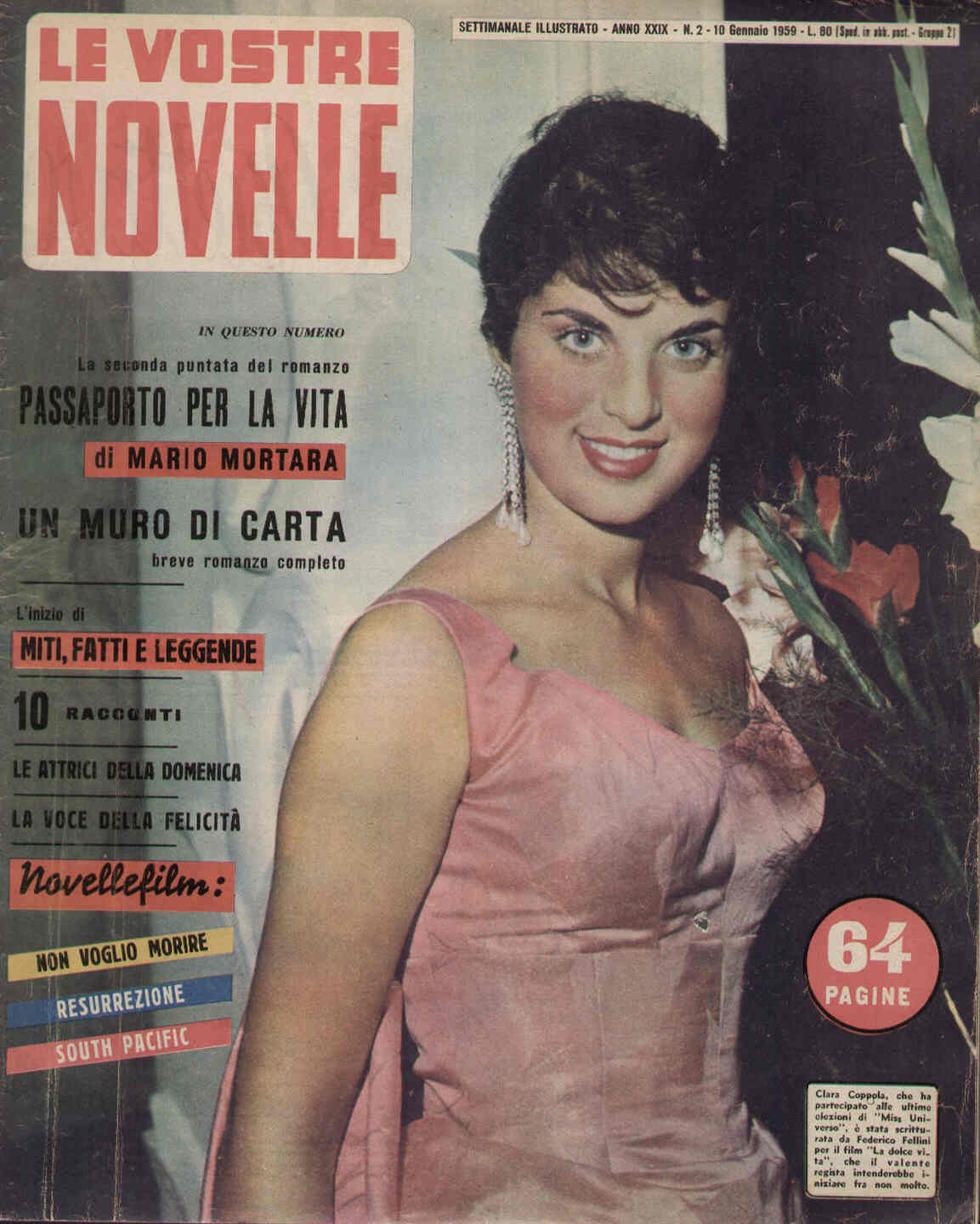 VOSTRE NOVELLE | LE magazine side cover Issue 2 10 January 1959