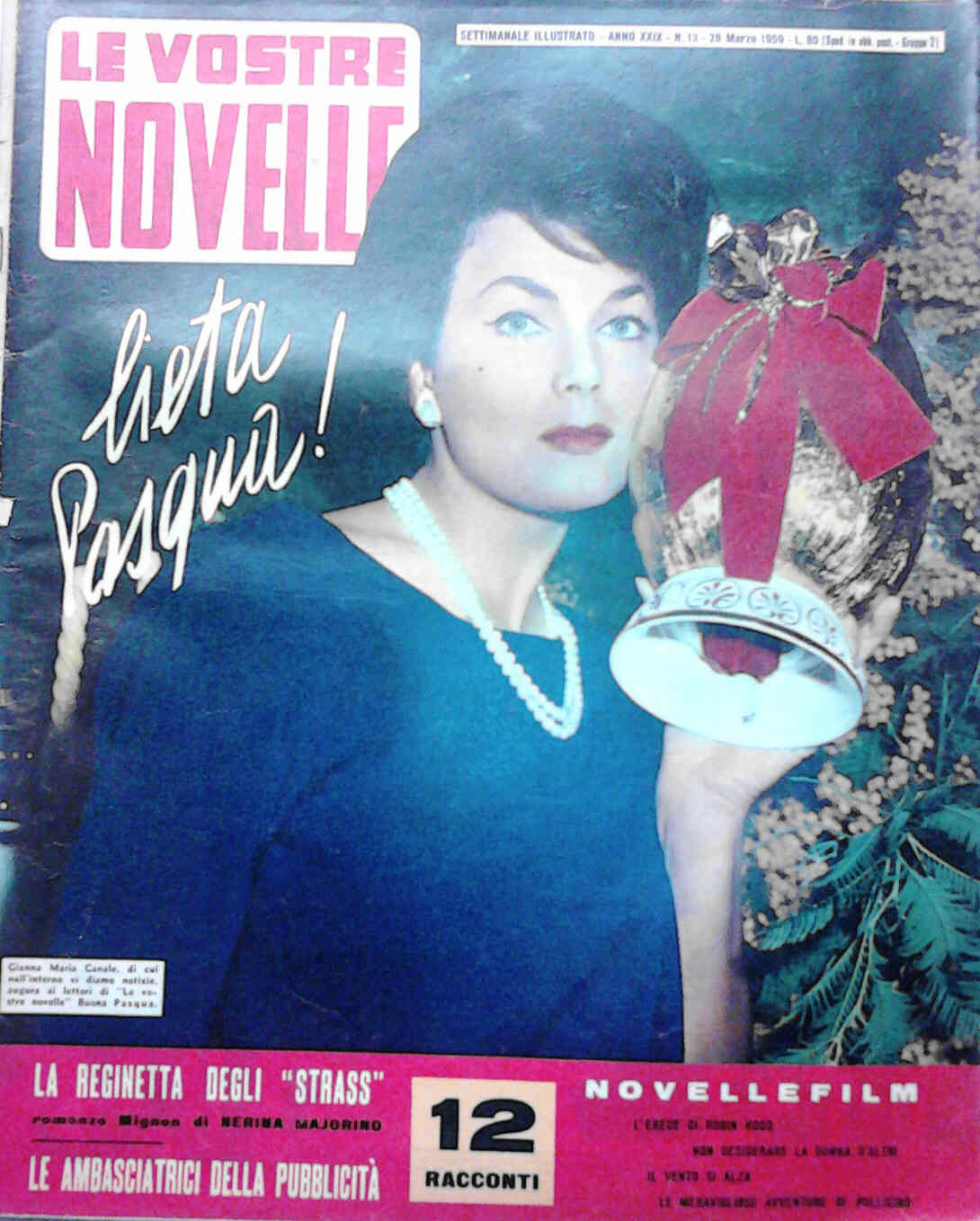 VOSTRE NOVELLE | LE magazine side cover Issue 13 28 March 1959