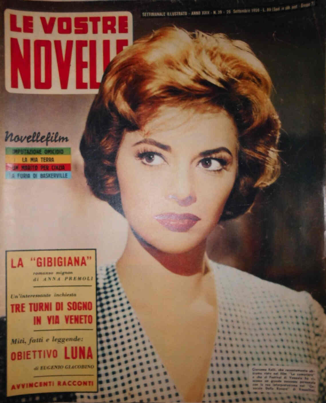 VOSTRE NOVELLE | LE magazine side cover Issue 39 26 September 1959