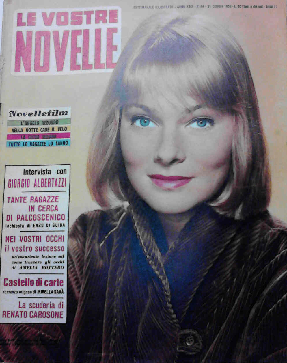 VOSTRE NOVELLE | LE magazine side cover Issue 44 31 October 1959