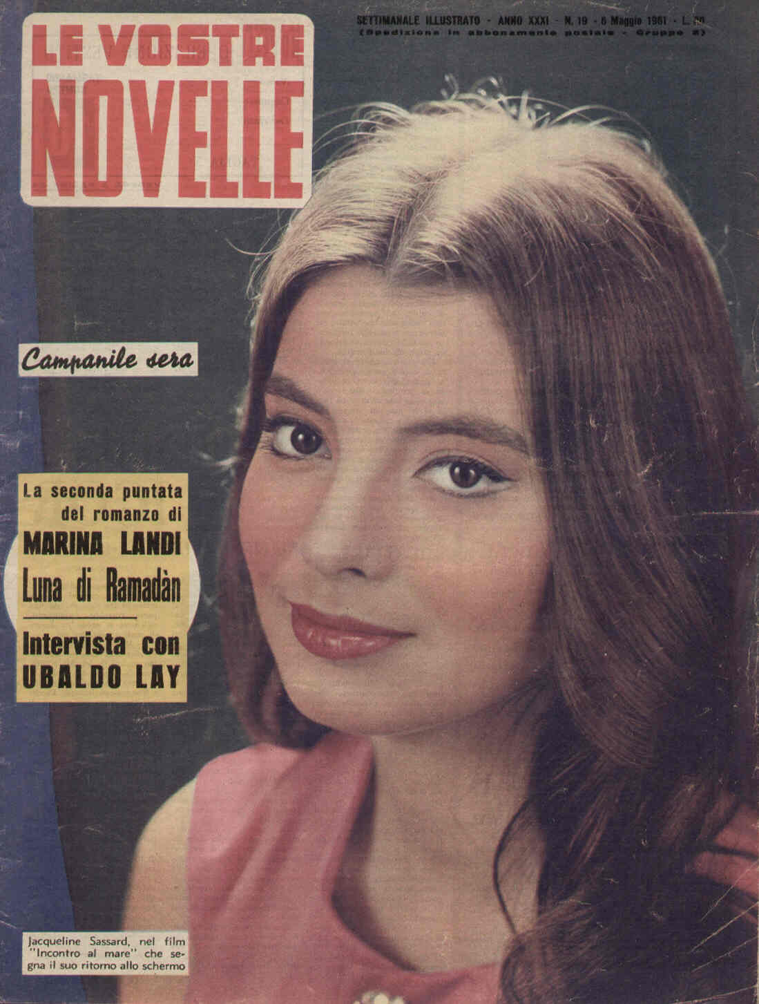 VOSTRE NOVELLE | LE magazine side cover Issue 19 6 May 1961