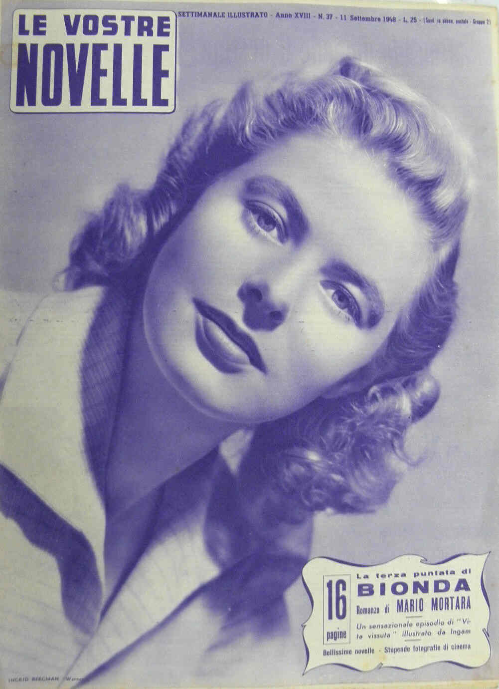 VOSTRE NOVELLE | LE magazine side cover Issue 37 11 September 1948