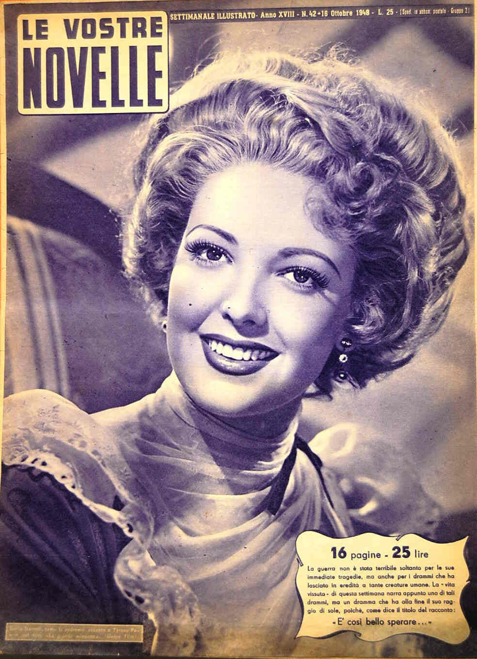 VOSTRE NOVELLE | LE magazine side cover Issue 42 16 October 1948