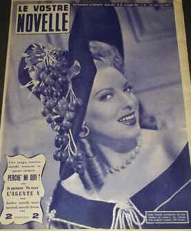 VOSTRE NOVELLE | LE magazine side cover Issue 27 2 July 1949