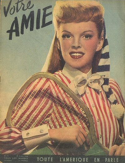 VOTRE AMIE magazine side cover 23 April 1946