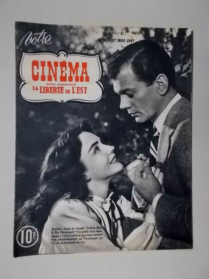 VOTRE CINEMA magazine side cover Issue 7 27 May 1947