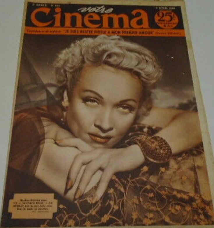 VOTRE CINEMA magazine side cover Issue 104 19 April 1949