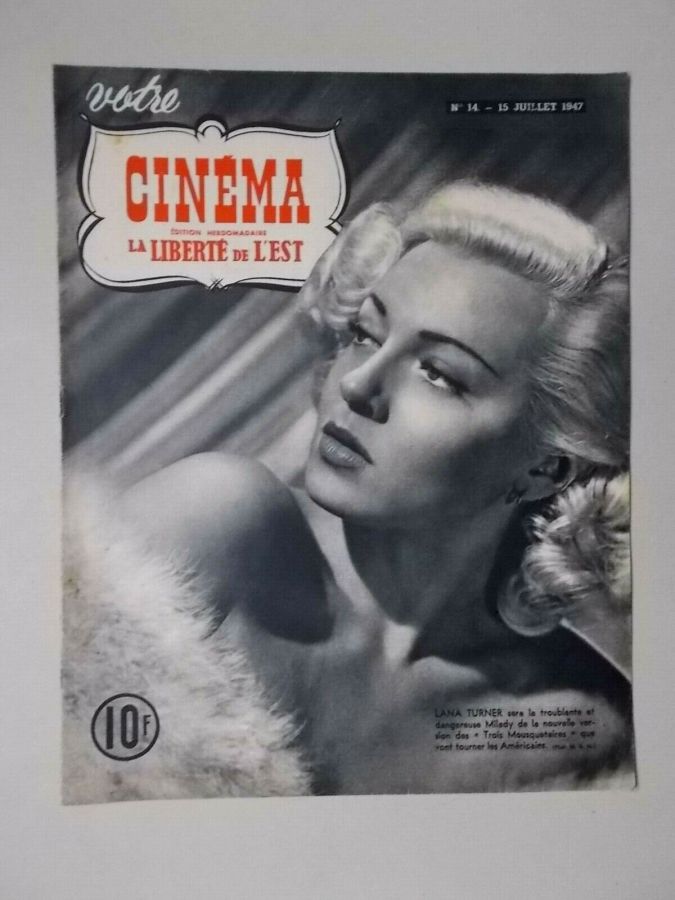VOTRE CINEMA magazine side cover Issue 14 15 July 1947