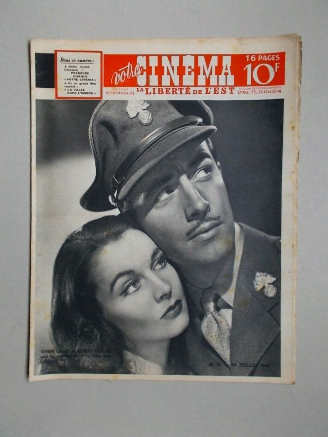 VOTRE CINEMA magazine side cover Issue 16 29 July 1947