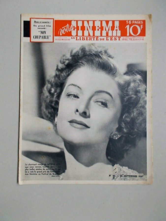 VOTRE CINEMA magazine side cover Issue 25 30 September 1947