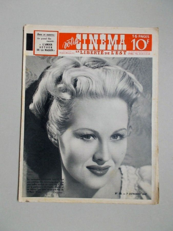 VOTRE CINEMA magazine side cover Issue 26 7 October 1947