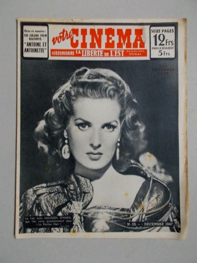VOTRE CINEMA magazine side cover Issue 35 9 December 1947