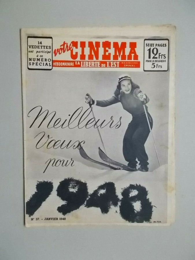 VOTRE CINEMA magazine side cover Issue 37 23 December 1947