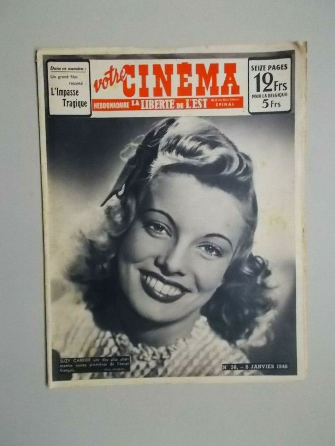 VOTRE CINEMA magazine side cover Issue 38 6 January 1948
