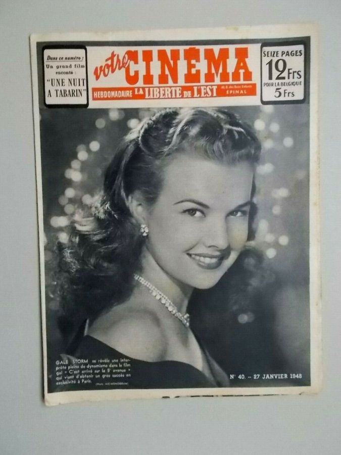 VOTRE CINEMA magazine side cover Issue 40 January 1948