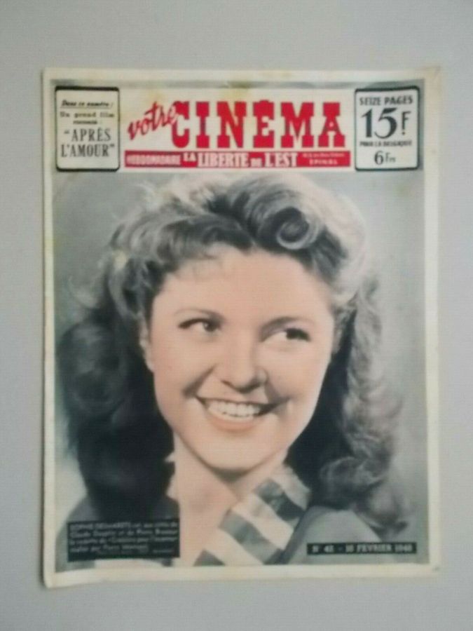 VOTRE CINEMA magazine side cover Issue 42 10 February 1948