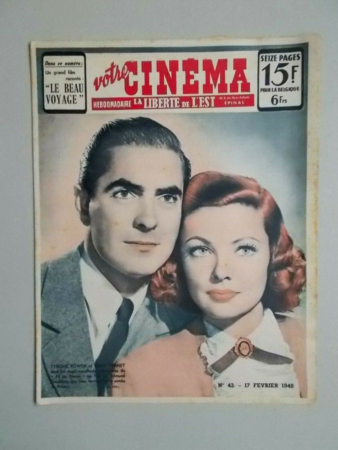 VOTRE CINEMA magazine side cover Issue 43 17 February 1948