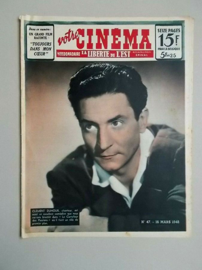 VOTRE CINEMA magazine side cover Issue 47 16 March 1948